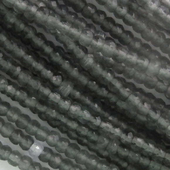 Cg 2x3mm rond Catseye CHARCOL 90pcs