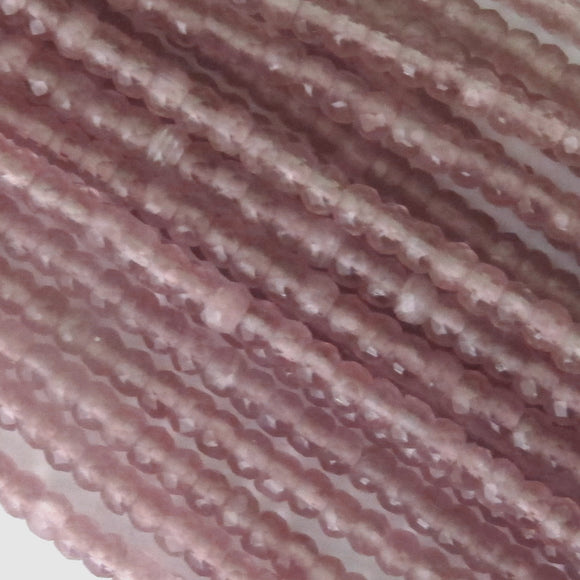 Cg 2x3mm rond Catseye DUSTY MAUVE 90pcs