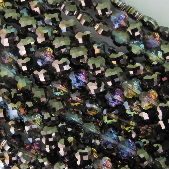 Cg 6mm 4 Leaf Clover Purple AB 35pcs