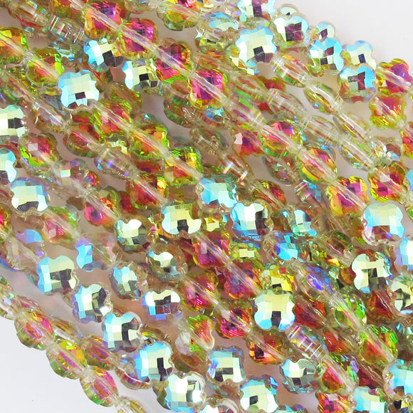 Cg 6mm 4 Leaf Clover Vitrail Lgt AB 35pc