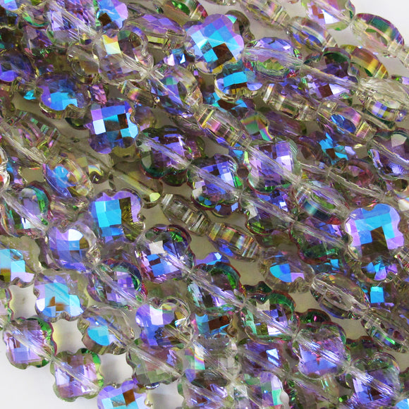 Cg 8mm 4 Leaf Clover Marine AB 20pcs