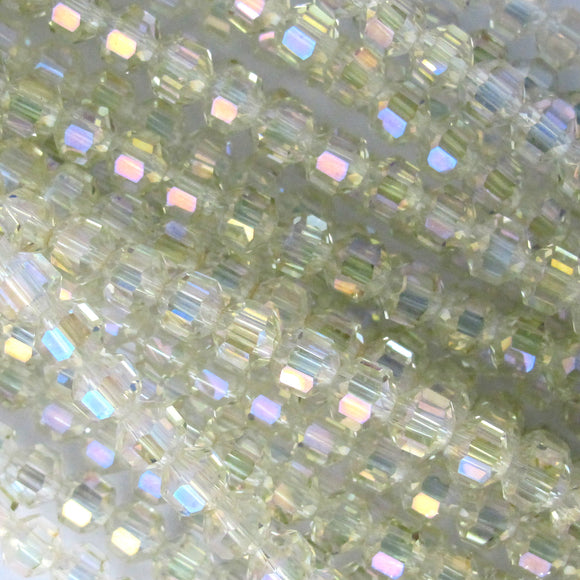 Cg 6mm Faceted rnd LEMON AB 40pcs