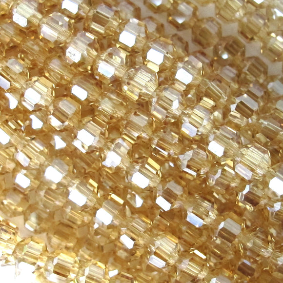 Cg 6mm Faceted rnd GOLDEN SHAD 40pcs