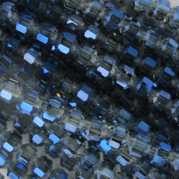 Cg 6mm Faceted rnd ELECTRIC BLUE 40pcs