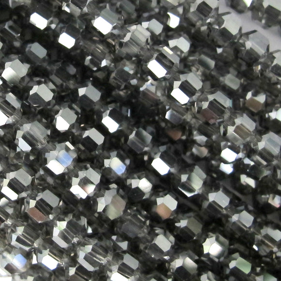 Cg 6mm Faceted rnd HEMATITE 40pcs