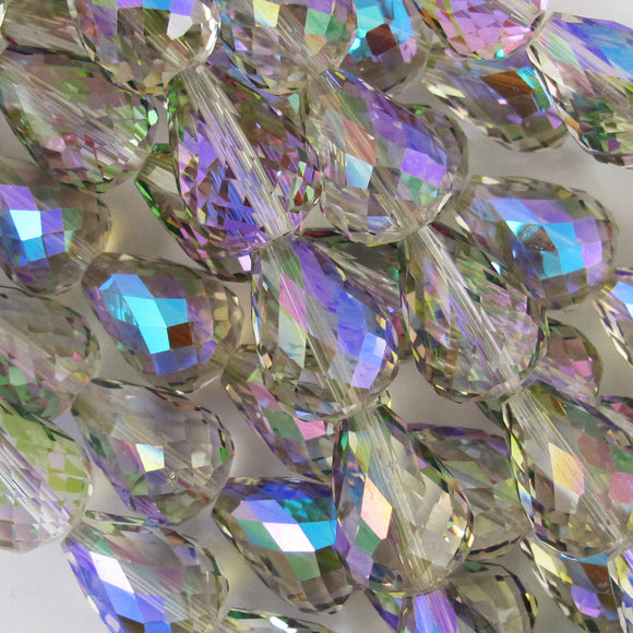 Cg 18x13mm drop V Hole Vitrail Lgt 8pcs