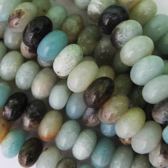 Semi Prec 8x12mm rond Amazonite 32pc NFD