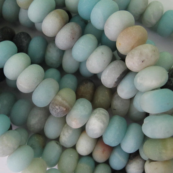 Semi Prec 9x12mm rond Amazonite Matt 31p NFD