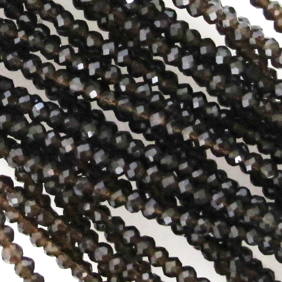 Cg 2x2mm faceted rond CHOCOLATE 180+pc