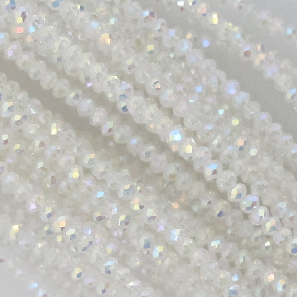 Cg 2x2mm faceted rond CLEAR AB 180+pc