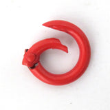 Metal 20mm rnd clasp RED 6pcs