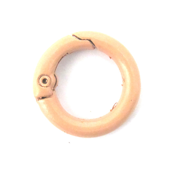 Metal 20mm rnd clasp SALMON 6pcs