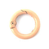 Metal 20mm rnd clasp SALMON 6pcs