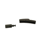 Metal 2mm cord clasp 25mm Black HQ 1pc