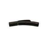 Metal 2mm cord clasp 25mm Black HQ 1pc