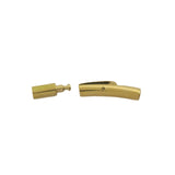 Metal 2mm cord clasp 25mm Gold HQ 1pc
