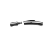 Metal 2mm cord clasp 25mm Nickel HQ 1pc