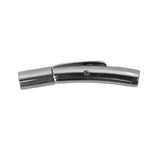 Metal 2mm cord clasp 25mm Nickel HQ 1pc