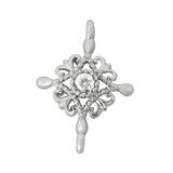 Metal 12mm Diamond Diamante Nkl 2pc