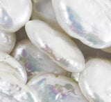 Semi prec 20x15mm oval flat pearl 20pcs
