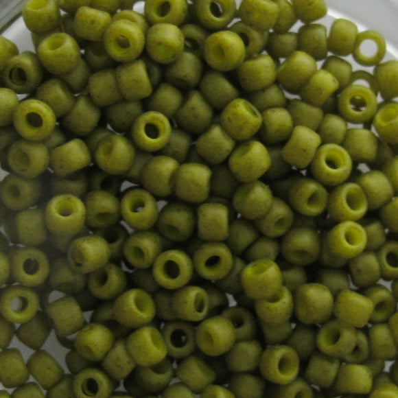 Toho #8 2601F rnd mat sem gla olive 10g