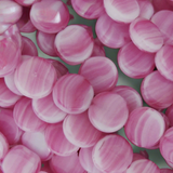 Cz 10mm coin 2tone pink/white 18pc