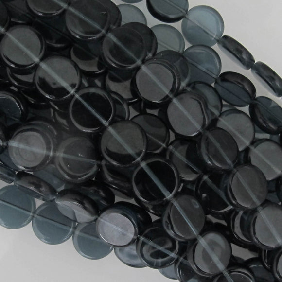 Cz 10mm coin trns steel blue 18pcs