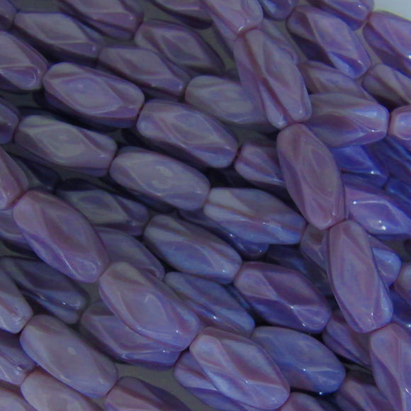 Cz 12x7 faceted rec opq lavender 16pcs