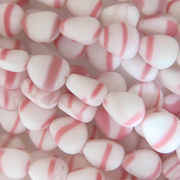 Cz 12x11mm triangle mat pnk/whi 16p