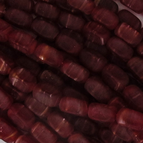 Cz 13x9mm rec 3tone matt red 16pcs