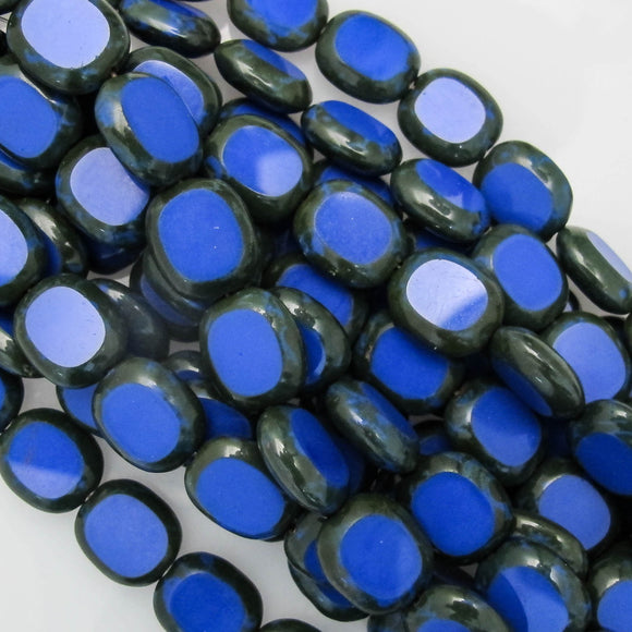 cz 14x12mm oval royal/moss12pcs