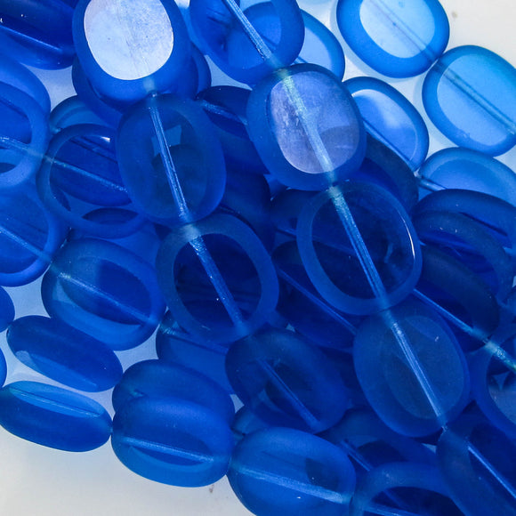 cz 14x12mm oval capri blue 12pcs