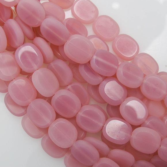 cz 14x12mm oval milky pink 12pcs