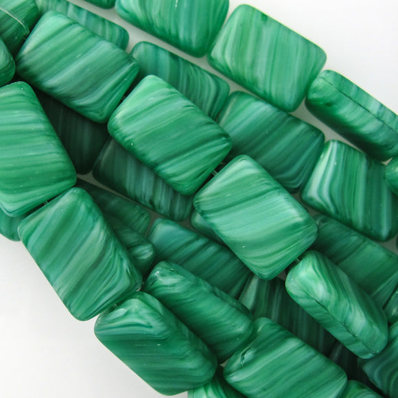 Cz 15x10 rec matt green 12pcs