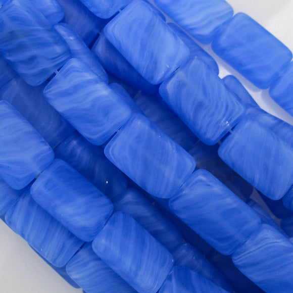 Cz 15x10 rec matt sapphire 12pcs