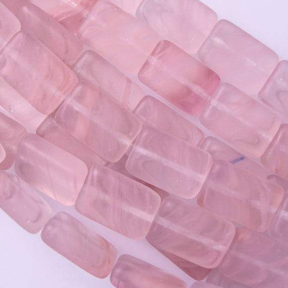 Cz 15x10 rec matt strawberry 12pcs