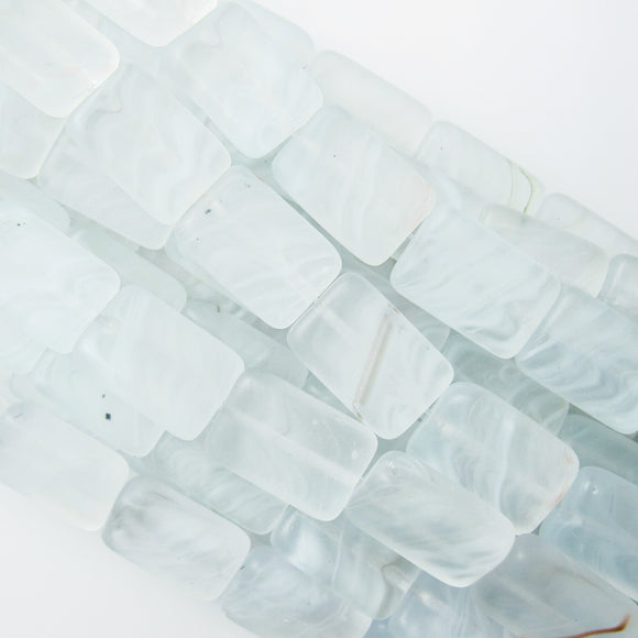 Cz 15x10 rec 2t clear/white 12pcs