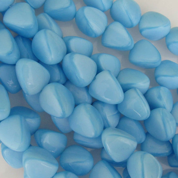 cz 15x13mm pyramid milky aqua 12p