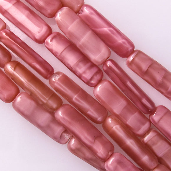 cz 17x6 rectgle bar pearl pink 11pcs
