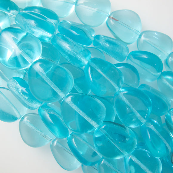 Cz 18x17 irregular trans aqua 10p