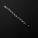 Sterling sil 50mm extend chain onyx 2p