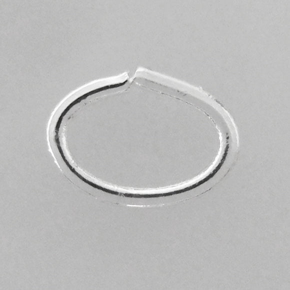 Metal 7x5x.8mm oval jumpring NF Nkl 50pc