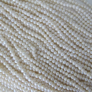 Semi prec 3mm pearl ivory (37cm) 125+pcs