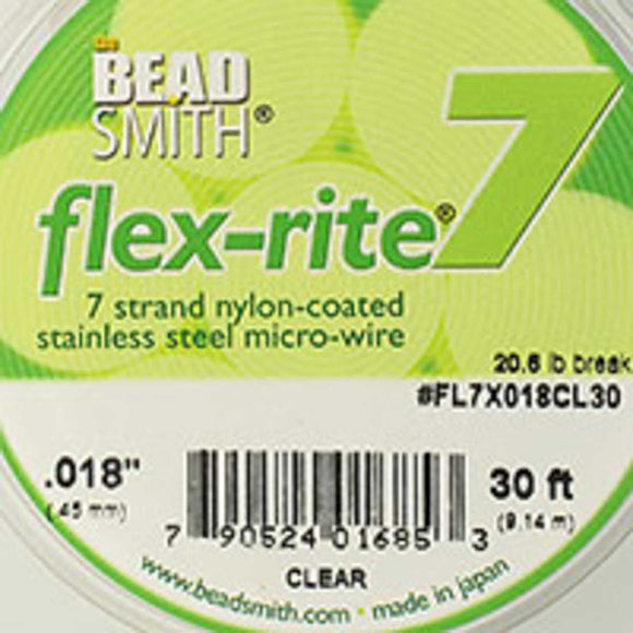 Flexrite .45mm 7str 20.6lb clear 9.14m