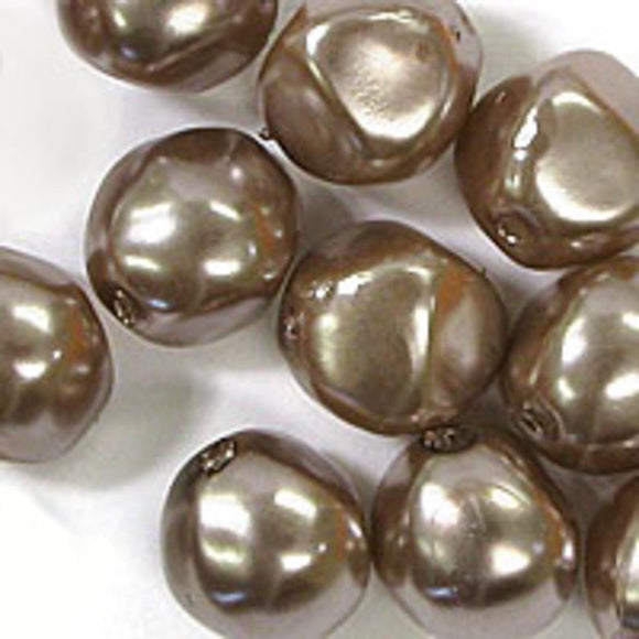 plas 10mm irregular pearl taupe 50pcs