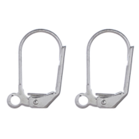 Metal 17mm continal earring hook sil 8pc