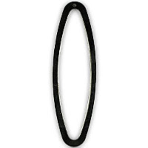 Metal 80x23mm oval pdnant loop blk 4p