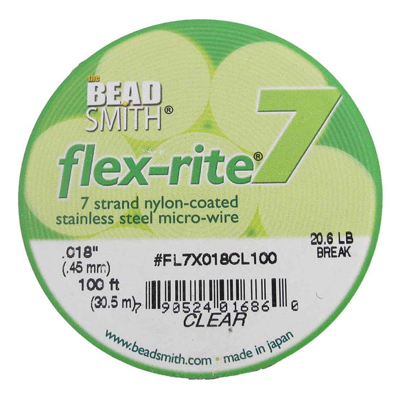 Flexrite .45mm 7str 20.6lb clear 30.5mtr