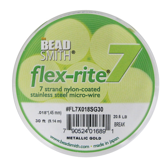 Flexrite .45mm 7str 20.6lb gold 9.1mtr