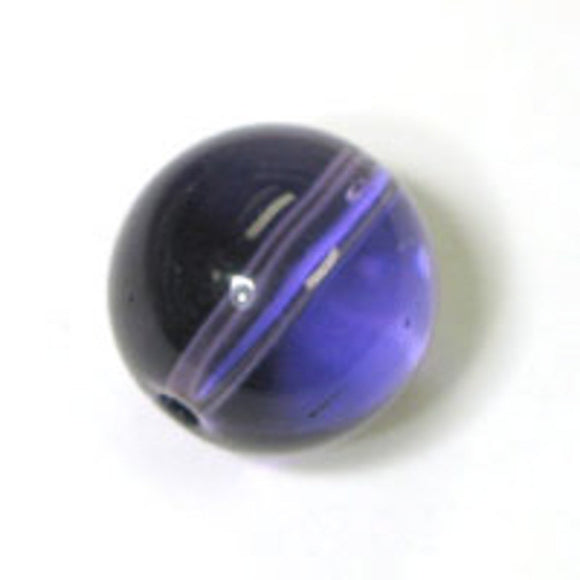 Cg 10mm rnd tiffany glass violet 30pcs